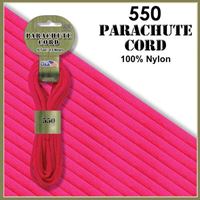 Neon Pink 550 Parachute Cord. Made in America.