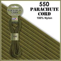 Olive Drab 550 Parachute Cord. Made in America.