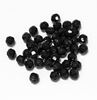 Opaque Black 8mm Faceted Round Beads