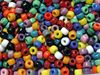 Opaque Multi Colors Czech Glass 9mm Pony Beads 100pc