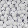 Opaque White 8mm Faceted Round Beads