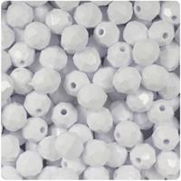 Opaque White 8mm Faceted Round Beads facted,beads,crafts,plastic,acrylic,round,colors,beading,stores