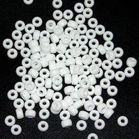Opaque White Czech Glass 6mm Mini Pony Beads 100pc czech,Czechoslovakian,glass,crow,mini,beads,6mm,small,pony