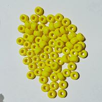 Opaque Yellow Czech Glass 9mm Pony Beads 100pc czech,Czechoslovakian,glass,crow,beads,9mm,pony