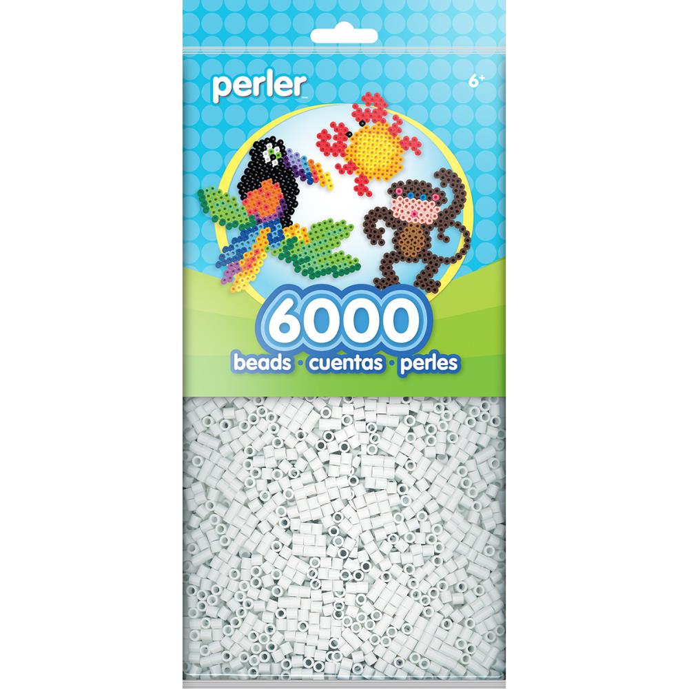 6000pcs Fuse Beads for Crafts White 