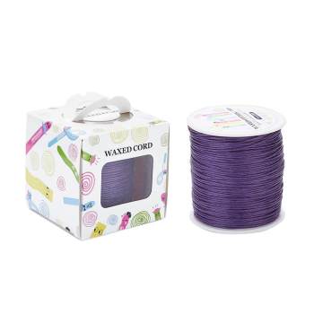 Purple Waxed Cotton Cord 1mm x 300ft