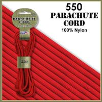 Red 550 Parachute Cord. Made in America.