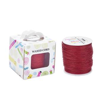 Red Waxed Cotton Cord 1mm x 300ft