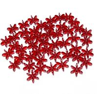 Ruby Dark 18mm Starflake Sunburst Craft Beads 150pc starflake,sunburst,hobby,crafts,beads