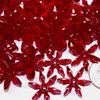 Ruby Dark Transparent 25mm Starflake Sunburst Craft Beads 69pc