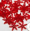 Ruby Transparent 25mm Starflake Sunburst Craft Beads 69pc