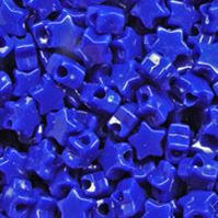 Opaque Blue Star Beads Made in America