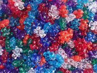 24 piece, Multi Transparent Colors, Teddy Bear, Pony Beads
