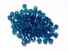 Transparent Teal 8mm Faceted Round Beads