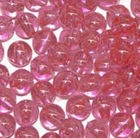 6mm Round Transparent Hot Pink Beads 500pc Made in the USA
