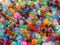 Transparent Multi Colors 6mm Faceted Round Beads facted,beads,crafts,plastic,acrylic,round,colors,beading,stores