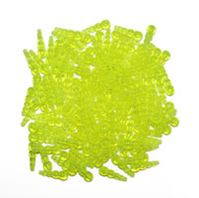 UV Transparent Chartreuse Stack Beads 50pc