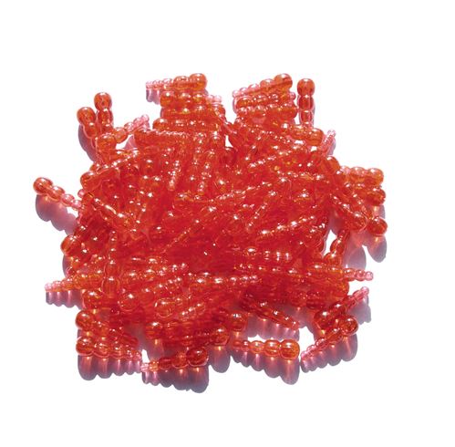 UV Transparent Raspberry Stack Beads 50pc