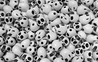 White Skull Beads skull,beads,crafts,halloween