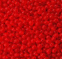 8mm Round Plastic USA Beads Fire Red 250pc 