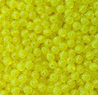 8mm Round Plastic USA Beads Lure Yellow 250pc