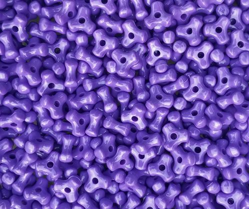 11mm Tri Beads Opaque Grape color, made in the USA, Jolly Store Crafts