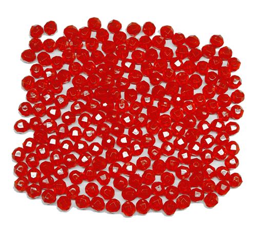 6mm Round Faceted Beads Fire Red color 500pc