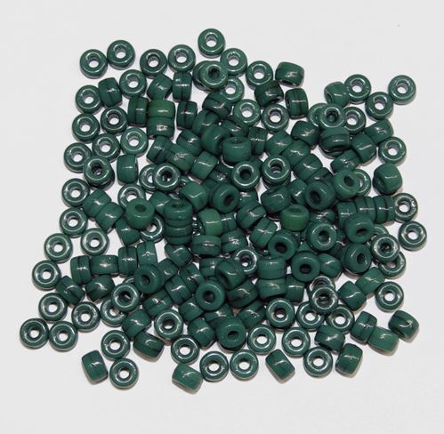 6mm Czech Glass Hunter Green Mini Pony Beads 100pc