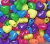18mm Large Heart Beads Neon Multi Mix 24pc