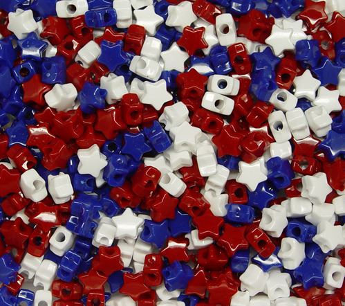 Patriotic Star Beads Made in America