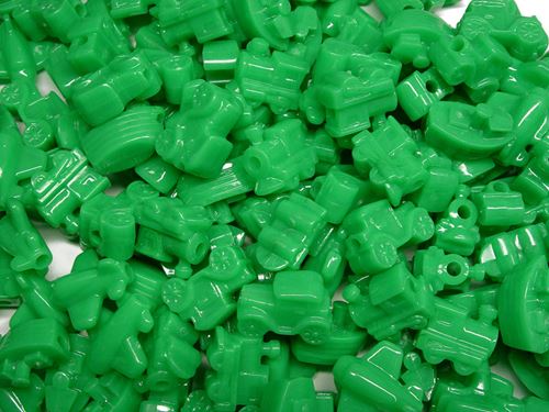 25pc Neon Green Grasshopper Transportation beads