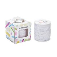 White Waxed Cotton Cord 1mm x 300ft